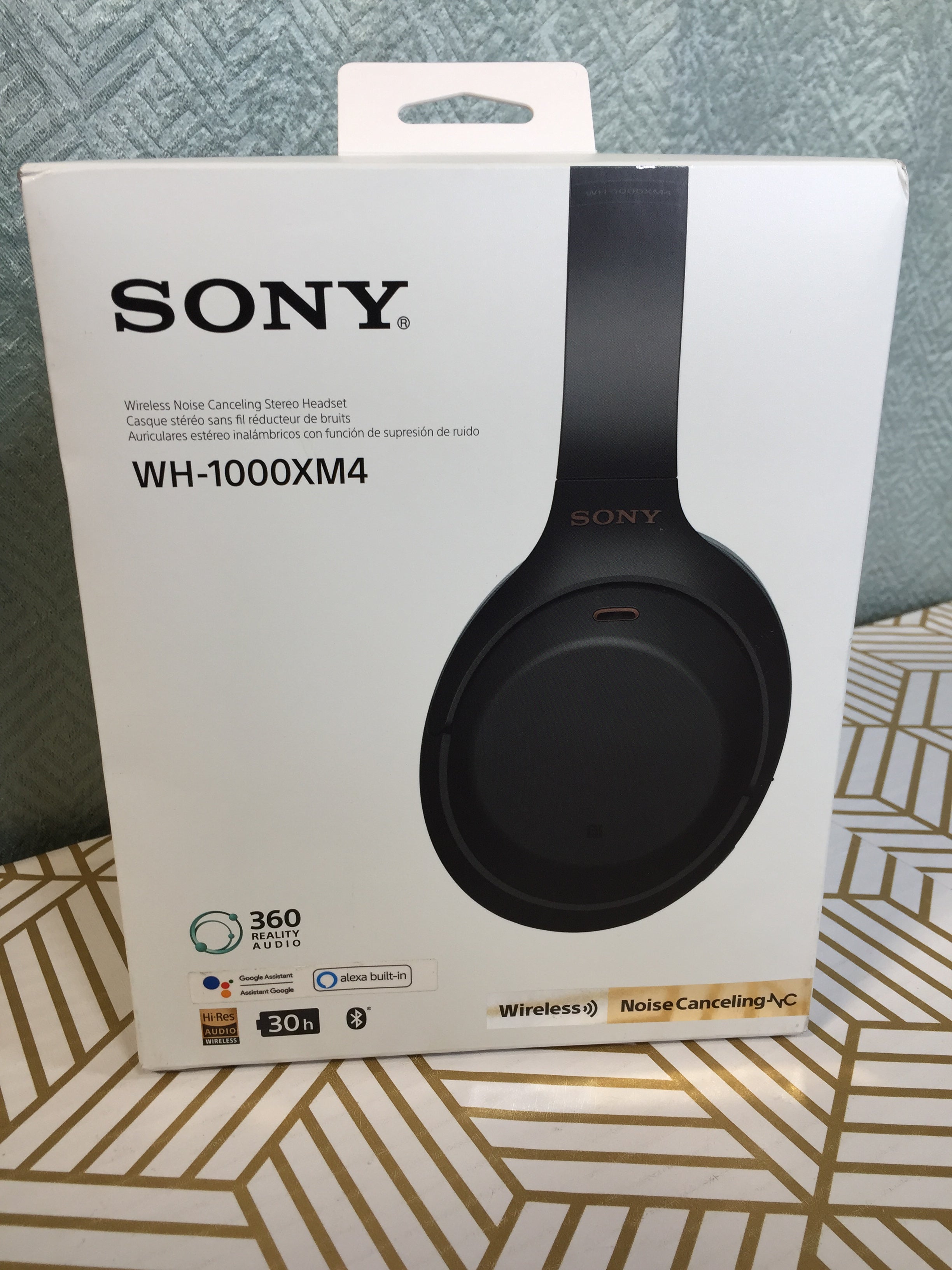 Sony WH-1000XM4 Wireless Noise Canceling Overhead Headphones with Mic., Black (7677091905774)